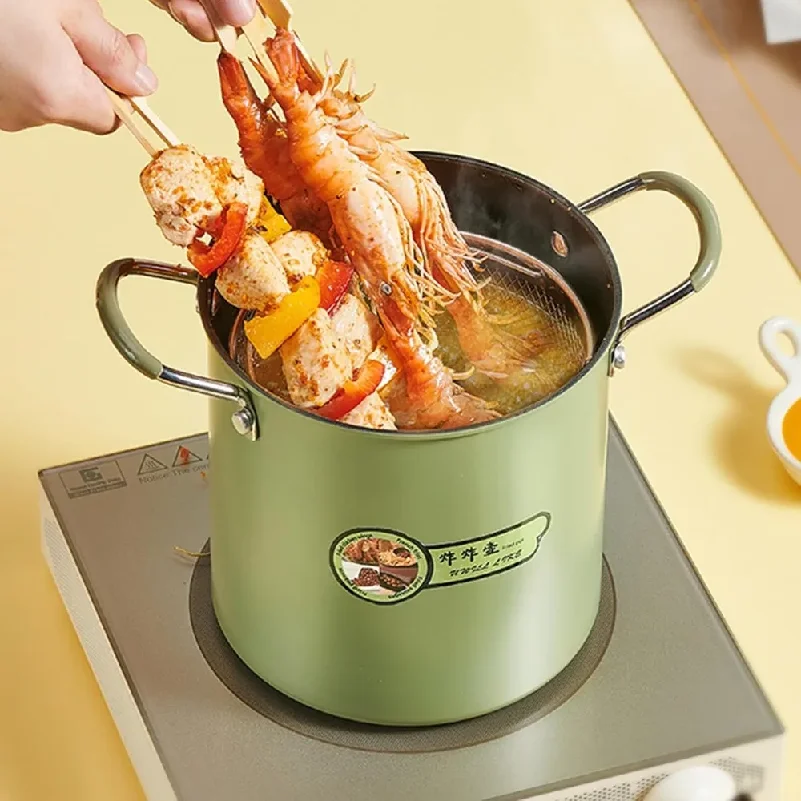 1Pcs 3L Fryer Pot with Basket  - Home Cooking In French 评论和价格