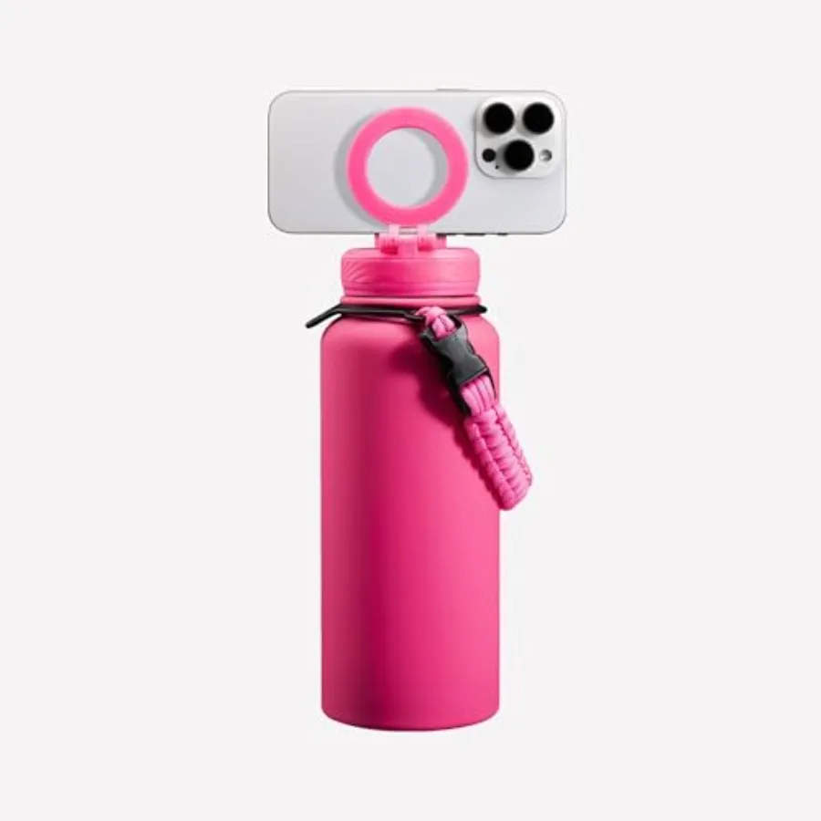 

Insulated Stainless Steel Water Bottle Compatible with Magsafe usable as Tripod Leak-Proof Keeps Drinks cool or warm For Travel