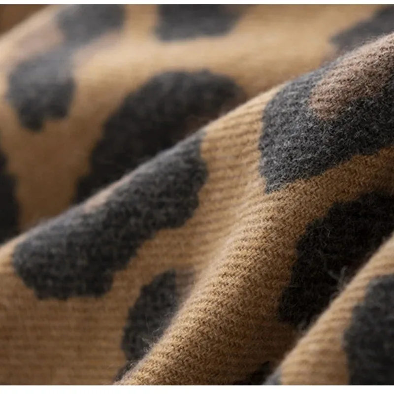 2024 AC Winter Scarf Leopard Print Scarf Thickened Warm Cashmere Scarves Luxury Scarves Fashion Shawl Women Men Shawls