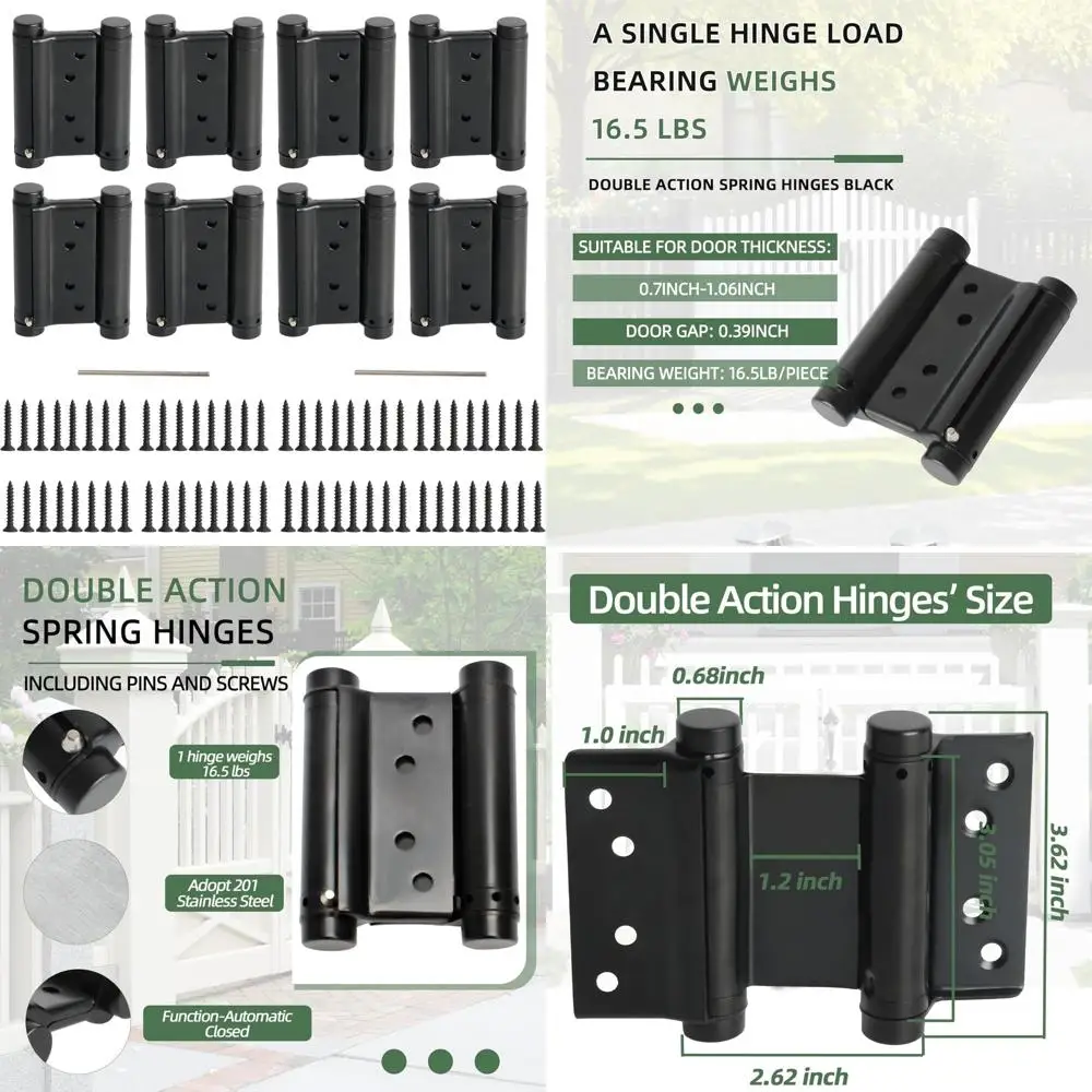 

Пружинные петли двойного действия для самозакрывающихся салонных дверей, идеально подходят для кафе, пабов и распашных входов, нержавеющая сталь 201