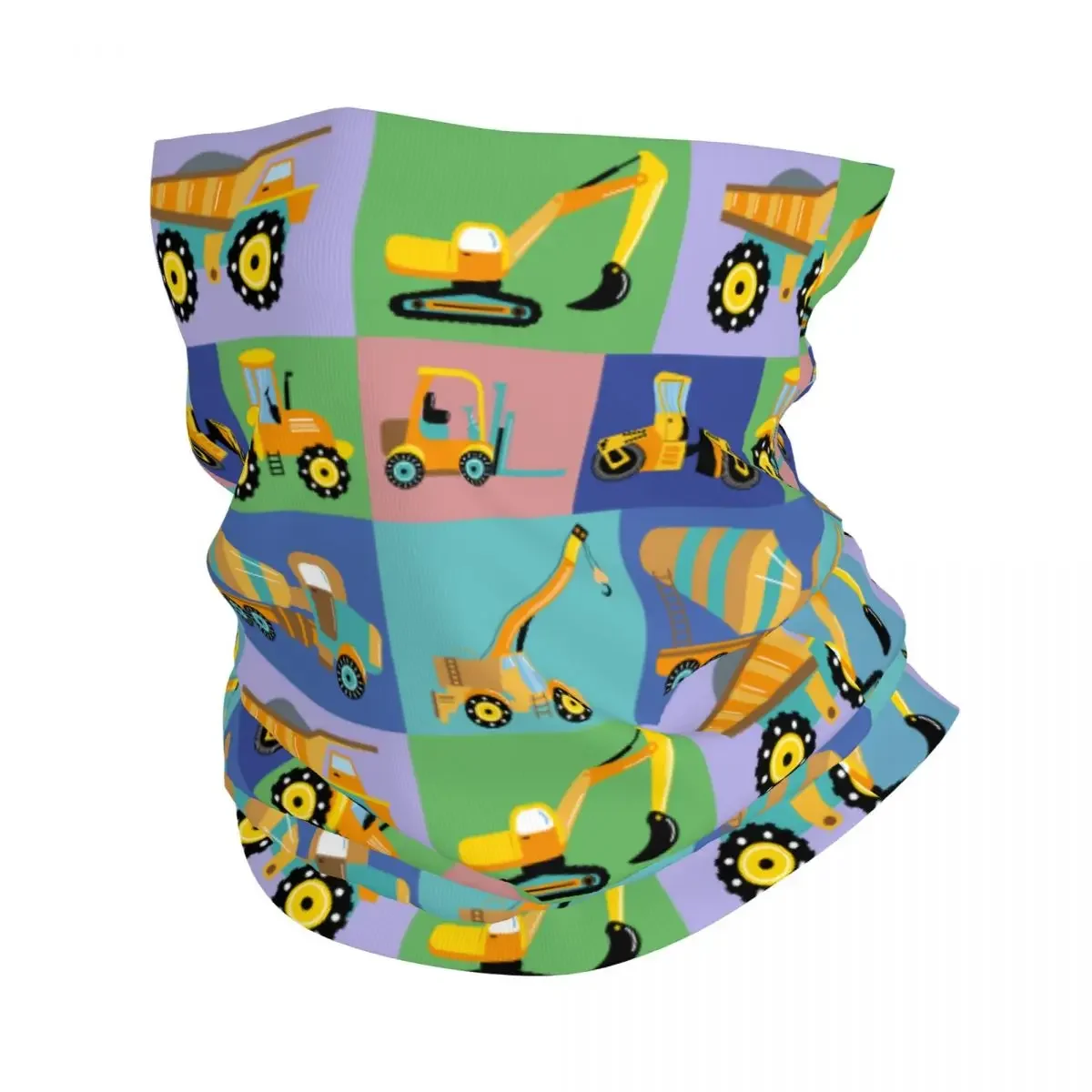 Child Car Anime Plaid Truck Excavator Bandana Neck Gaiter Printed Balaclavas Wrap Scarf Multi-use Cycling Running for Men Women