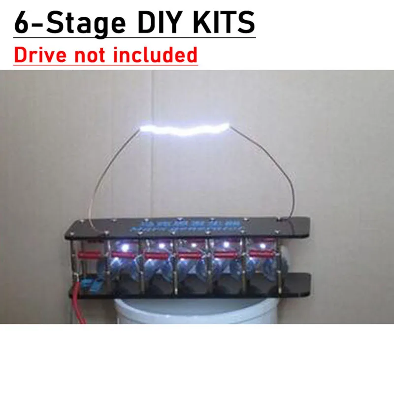 6/10-Stage Marx Generator Tesla Pulse high voltage arc Generator Lightning F/ ZVS Flyback Driver / ignition coi electromagnetic