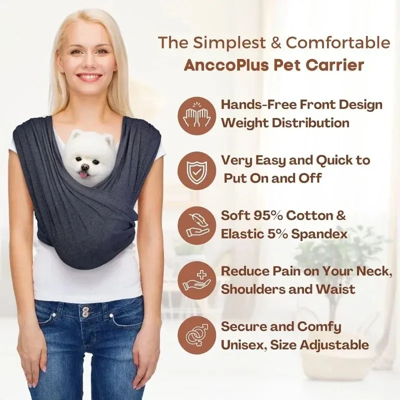 Dog Carrier for Small pet Front Facing Carrier Sling Hands Free Cat /Adjustable/Breathable/Pet Carrier Bag/Comfortable/slings view 5