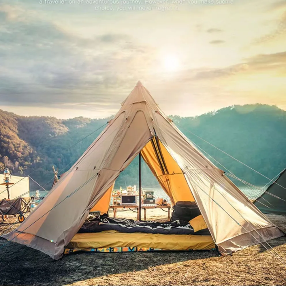 

Зимняя восьмиугольная палатка-пирамида для вечеринок, палатка для кемпинга для взрослых