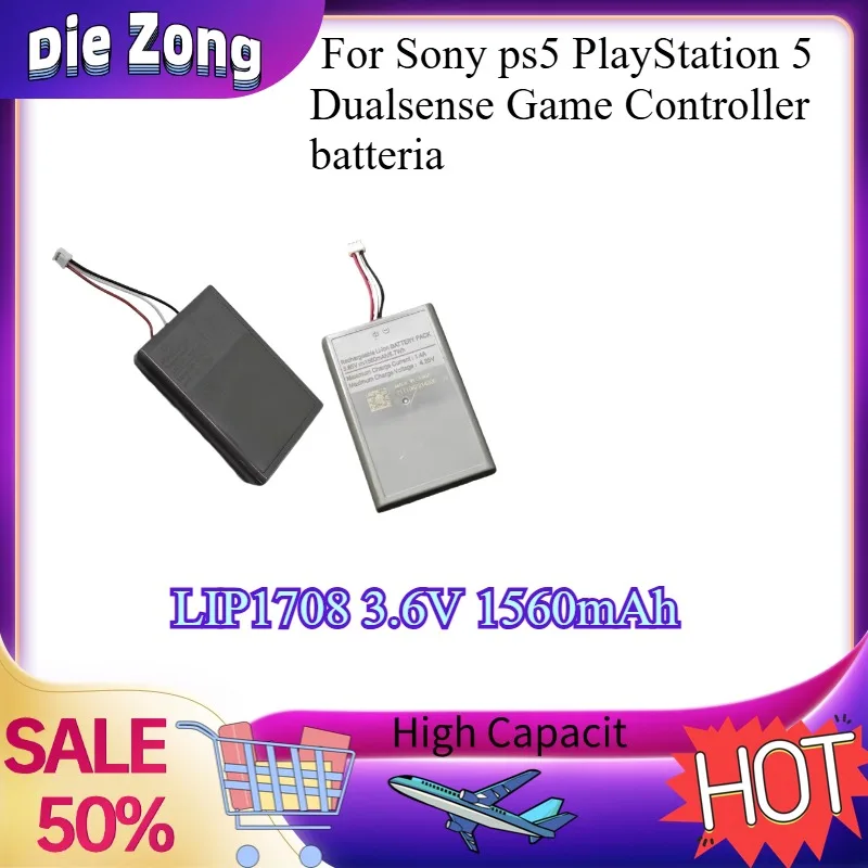 3.6V 1560mAh in Stock LIP1708  PS5 Controller Rechargeable Battery for Sony Ps5 PlayStation 5 Dualsense Game Controller Batteria
