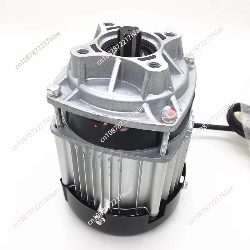 1000w DC 48V Brushless Gear Motor, 6T Spline Shaft Direct Current Permanent Magnet Brushless Motor BLDC. BM1418ZXF-02