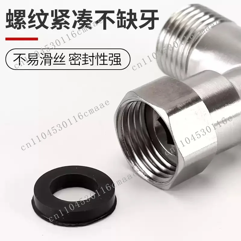 Stainless steel three-way angle valve one inlet 2 outlet pipe joints 4 points inner outer wire teeth water separator accessories