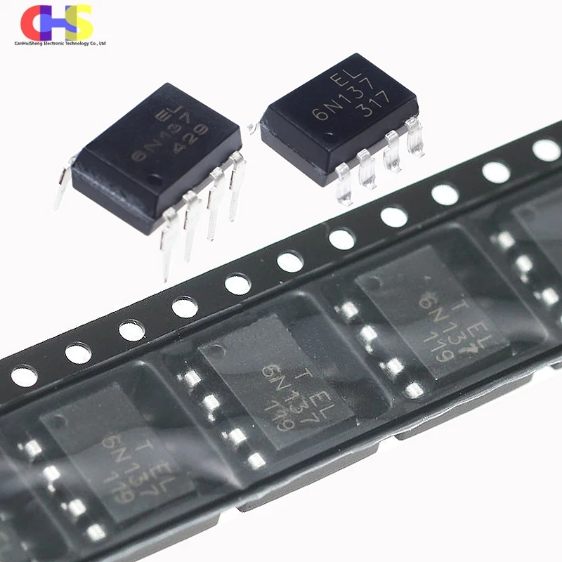 10pcs EL6N137 DIP-8 EL6N137S SOP-8 6N137 High Speed Optocoupler Isolator Chip New Original