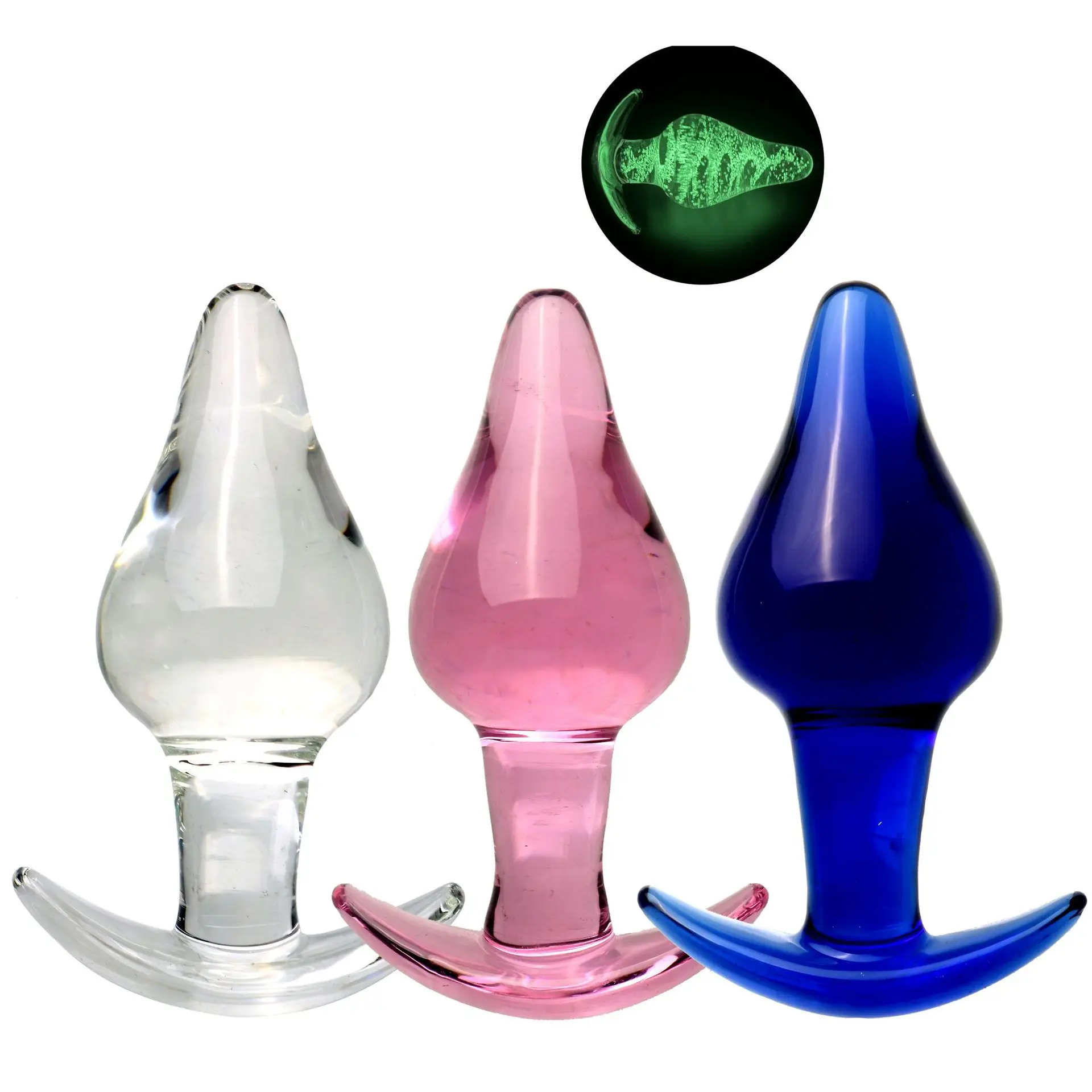 ألعاب تدليك البروستاتا قضبان اصطناعية شرجية سلع حميمة كريستال زجاج شرجي المكونات الشرج الفناء الخلفي سدادة مثليه مثلي الجنس G-بقعة الكرة الشرج الحمار #1