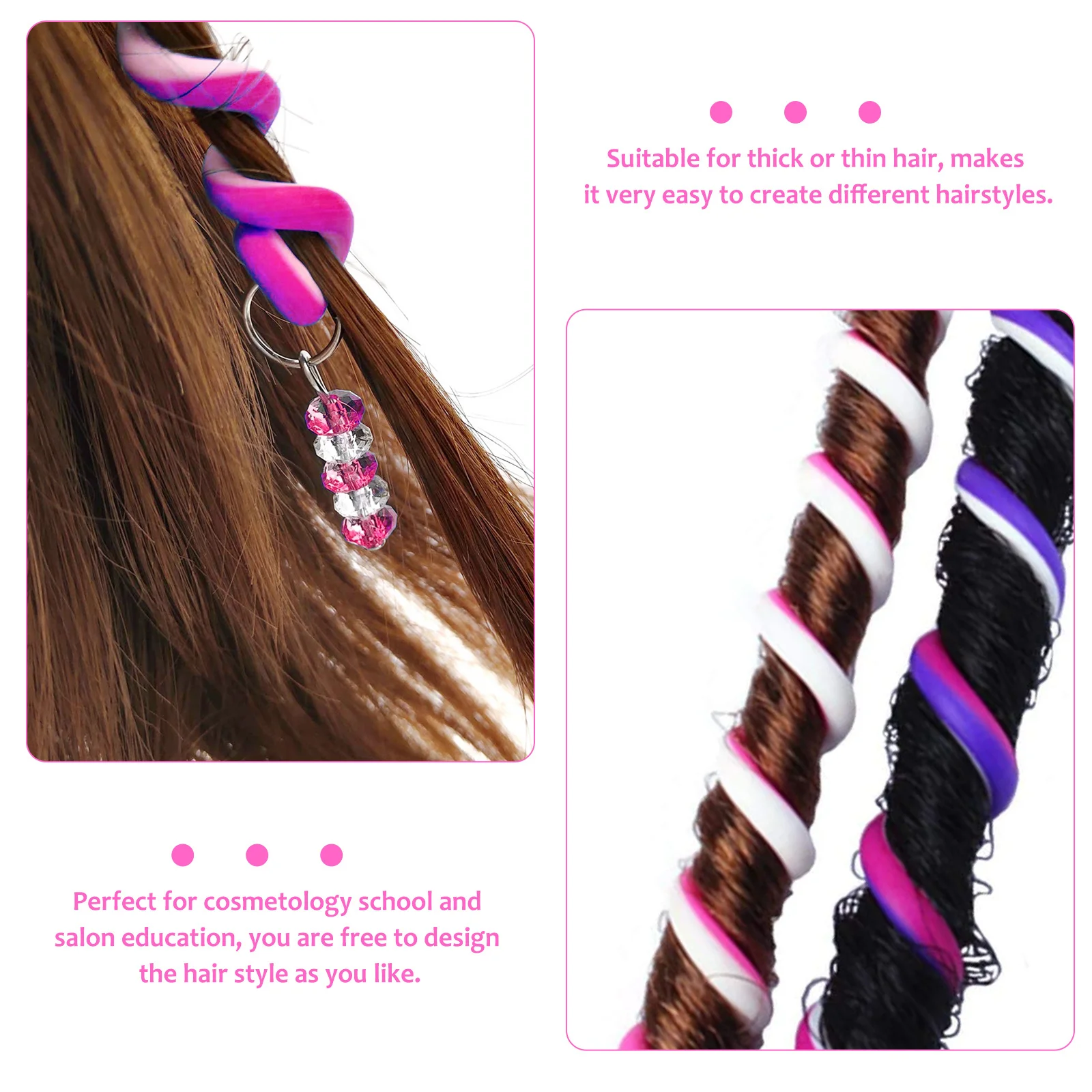 

12Pcs Colorful Hair Braid Clip Set for Women Girls DIY Hair Styling Tool for Bangs Ponytails Braids Updos Salon Home Use
