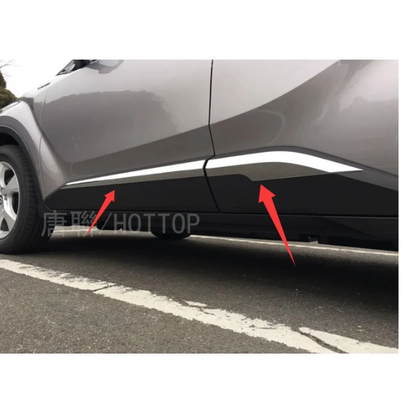 

2017 2018 2019 2020 2021-2023 For Toyota CHR C-HR XA10 Chrome car door trim body anti chafing protective trim Car Accessories