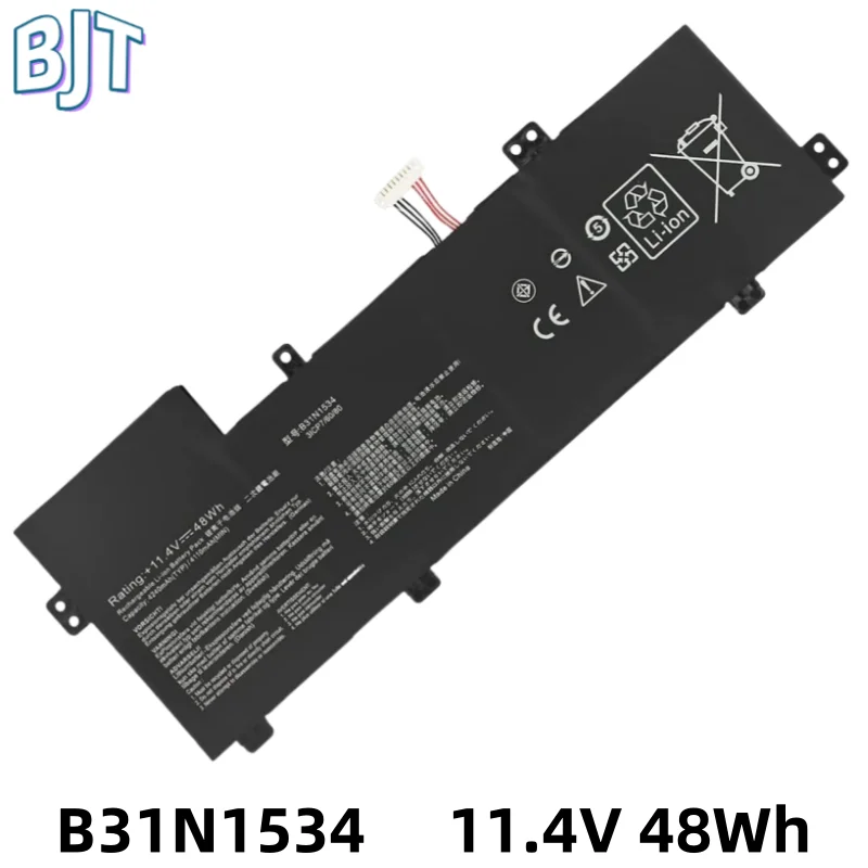 New 11.4V 48Wh 6Cell B31N1534 Batteries Laptop For ASUS Zenbook U5000U UX510 UX510UX UX510UW V510U V510UXU 0B200-02030000