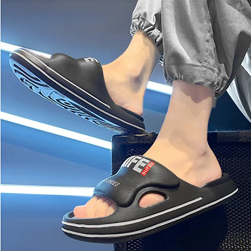 남성용 미끄럼 방지 슬리퍼 샌들, 실내 야외 신발, EVA 소프트 스포츠 샌들 2024, 여름 패션 신상