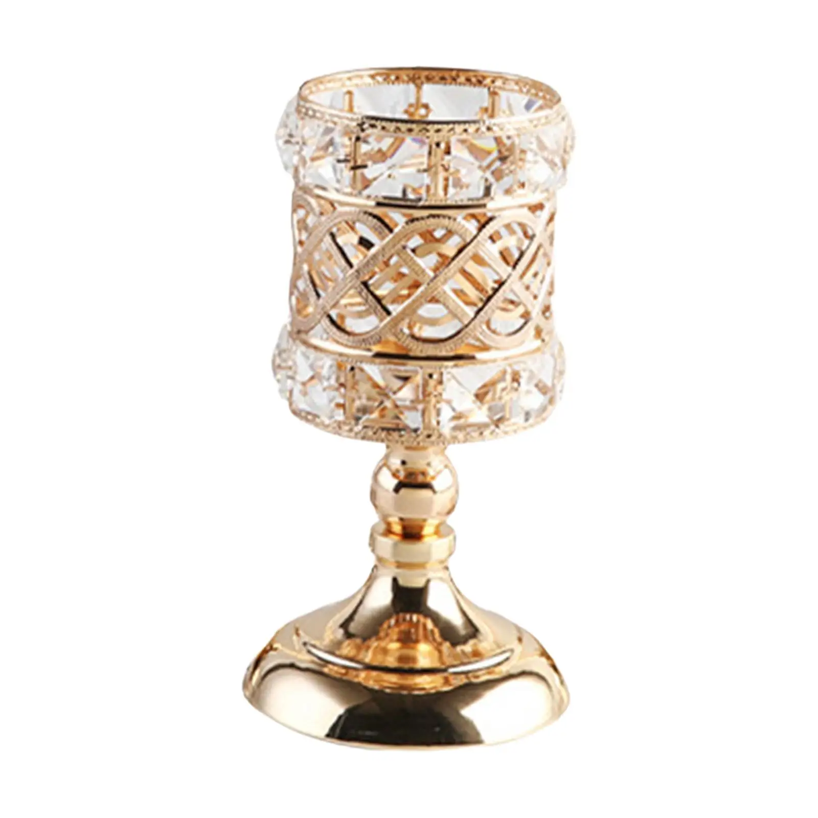 Gold Candle Holders Pillar Candlesticks for Christmas, Wedding, Celebration