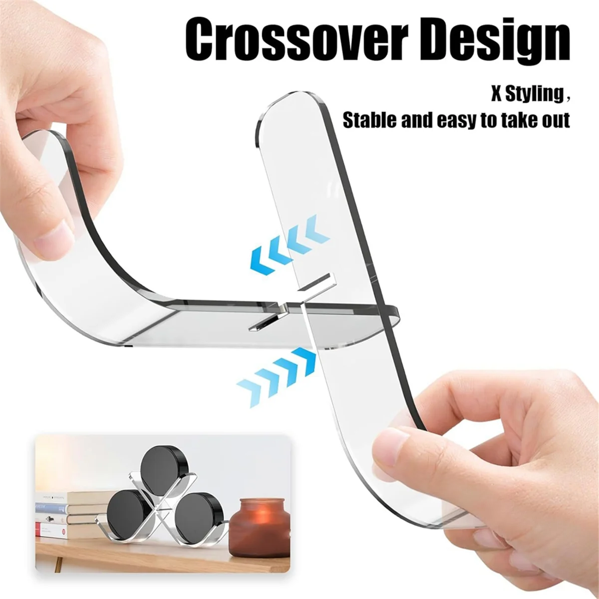 N18R Clear Hockey Puck Display Case Acrylic Hockey Puck Display Stand Sports for 3 Pucks Hockey Puck Holder Storage