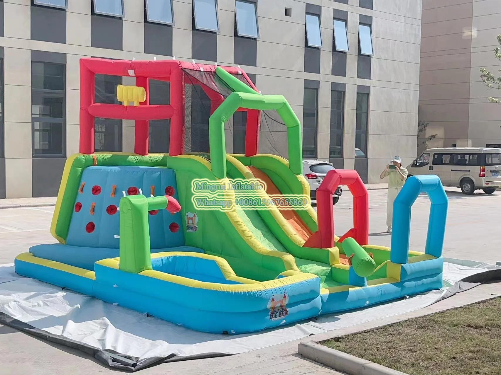 colorful high quality inflatable trampoline inflatable water slide for kids inflatable water slide outdoor climbing wall slide