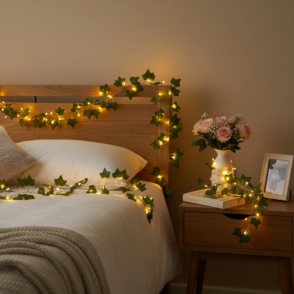 

2/5/10m Maple Leaf String Lights Christmas Battery Operated Garden Decor Lighting Home Decoration Light 3000k Fairy Garland Vine