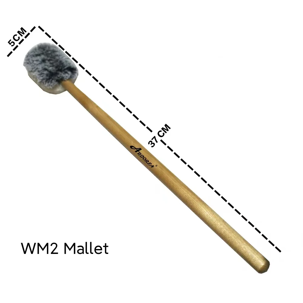 Arborea WM2 Felt Gong Mallet Double Color Stick Suitable for Gong Up to 24\