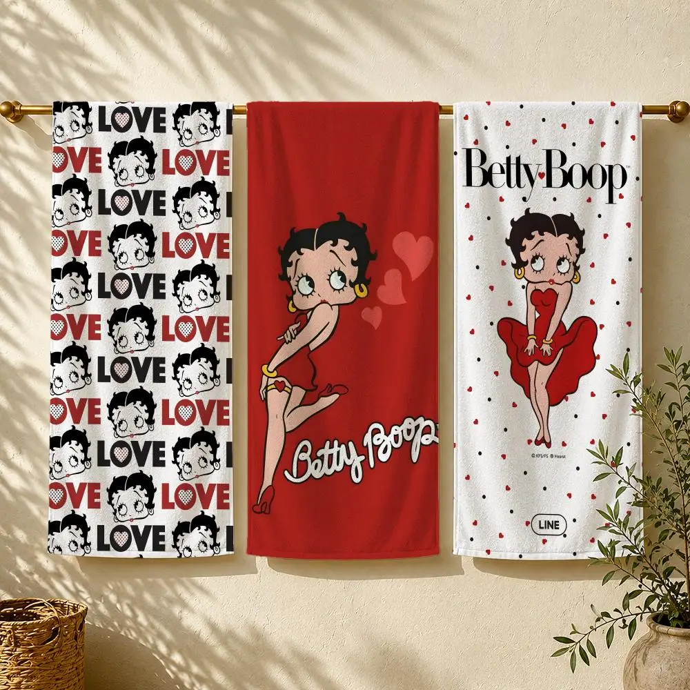 Cartoon B-Betty Boop Towel Towel beach towel, quick drying absorbent bath towel for Swim,Gym,Camping,Outdoor hot