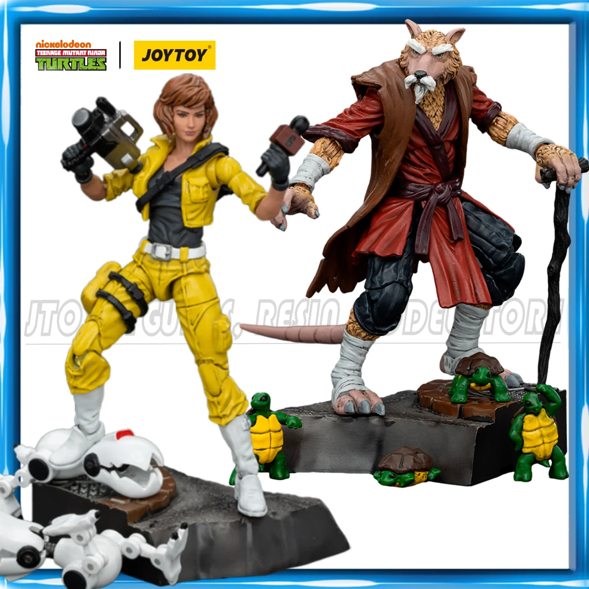 [Pre Sale] JOYTOY 1/18 Action Figure TMNT Ninja Turtles Splinter April O'Neil Anime figures Toys