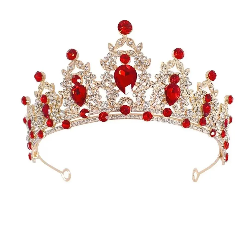 

Accessories Korean Headband Hair Jewelry Wedding Baroque Crystal Tiara Bridal Crowns Black Rhinestone Crown Women Hair Hoop