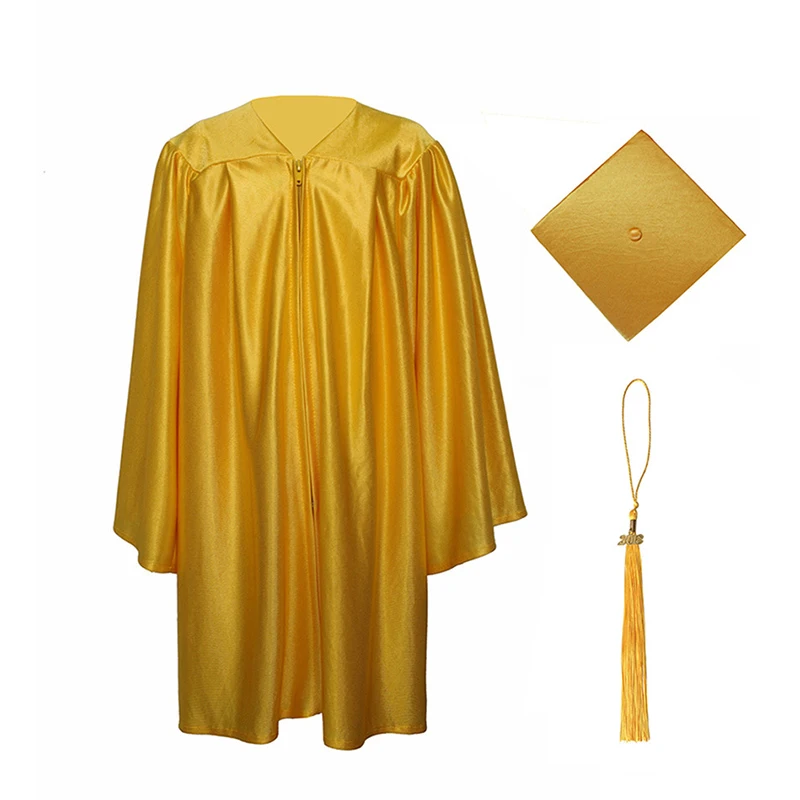 Fato de Graduação Infantil, Jardim de Infância, Vestido de Solteiro, Uniforme Acadêmico, Performance de Fotografia, Robe e Hat, Boy and Gilr, 91-138cm