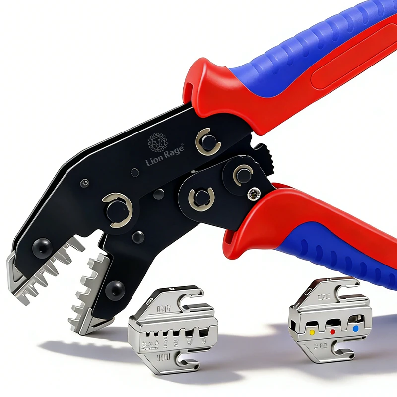 SN-68B Ratchet Crimping Pliers Set with 2 Jaws & 715PCS Terminals Professional Wire Crimper Tool Kit for Electrical Wiring 58BS