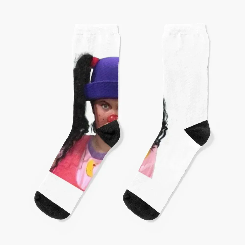 

Loonette the clown funny face Socks heated custom Crossfit Socks Men Women's