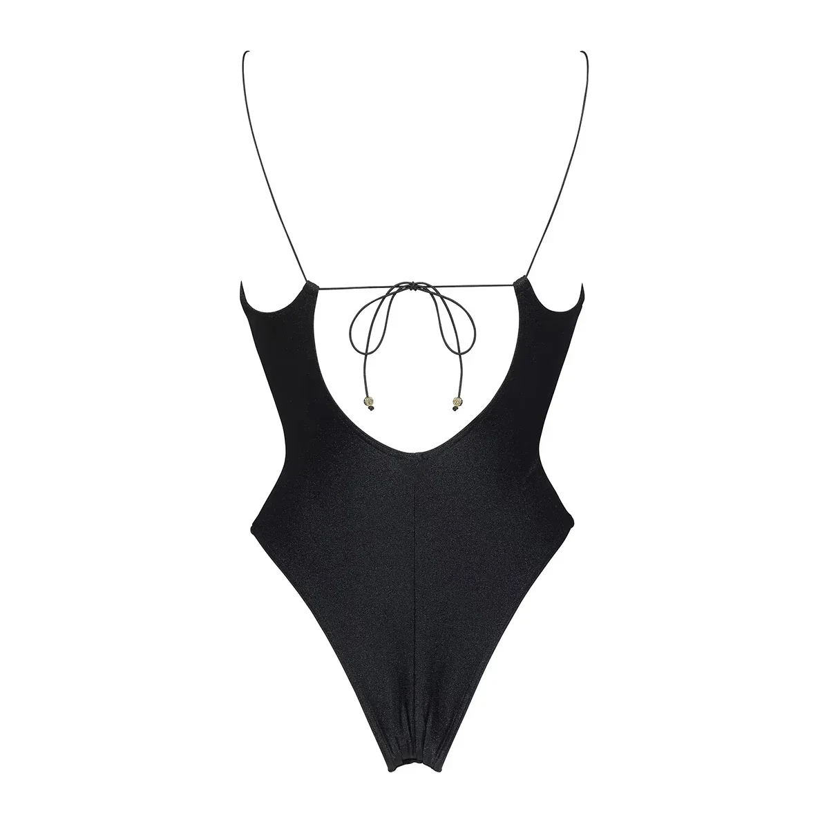 Costume da bagno intero da donna sexy push up Costume da bagno femminile 2025 Costume da bagno monokini brasiliano Beachwear String Costume da bagno nero