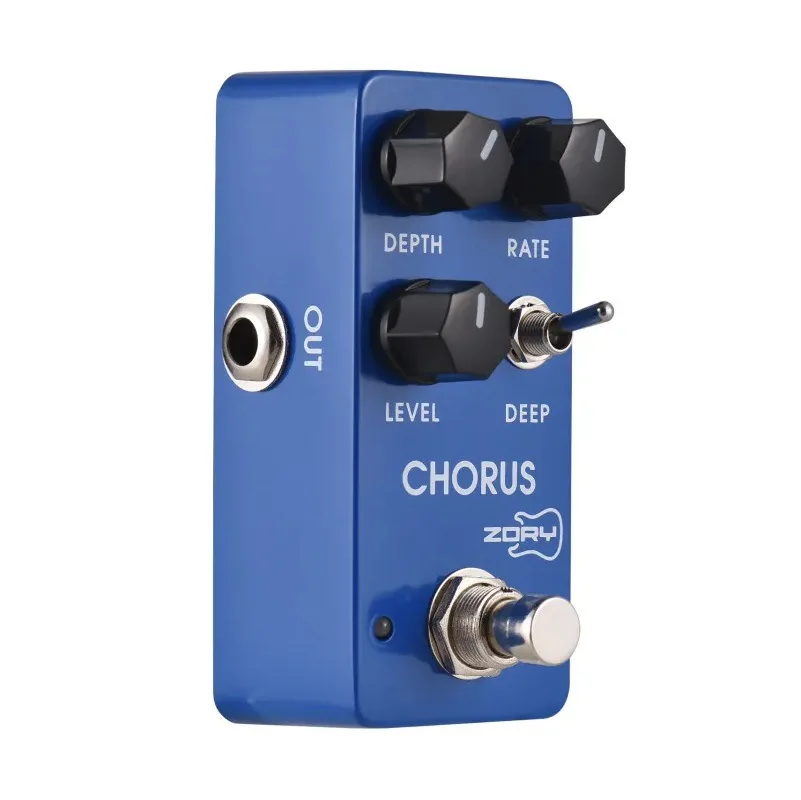 ZORY Guitar Analog Chorus Effects Pedal DEPTH/RATE/LEVEL/DEEP Versatile Controls True Bypass