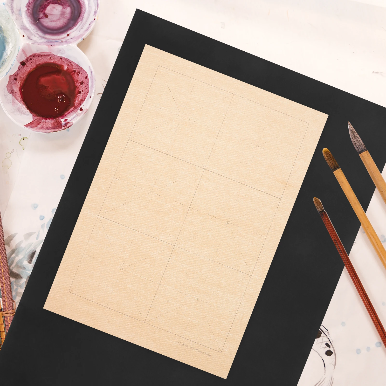 

Place Mats for Table Wool Felt Pad Caligraphy Calligraphy Writing Suite Chinese Black Desk