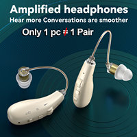 Advanced Mini BTE Hearing Aid – Noise Cancellation, Adjustable Tone & Soft Silicone Ear Tips, Rechargeable for All-Day Use