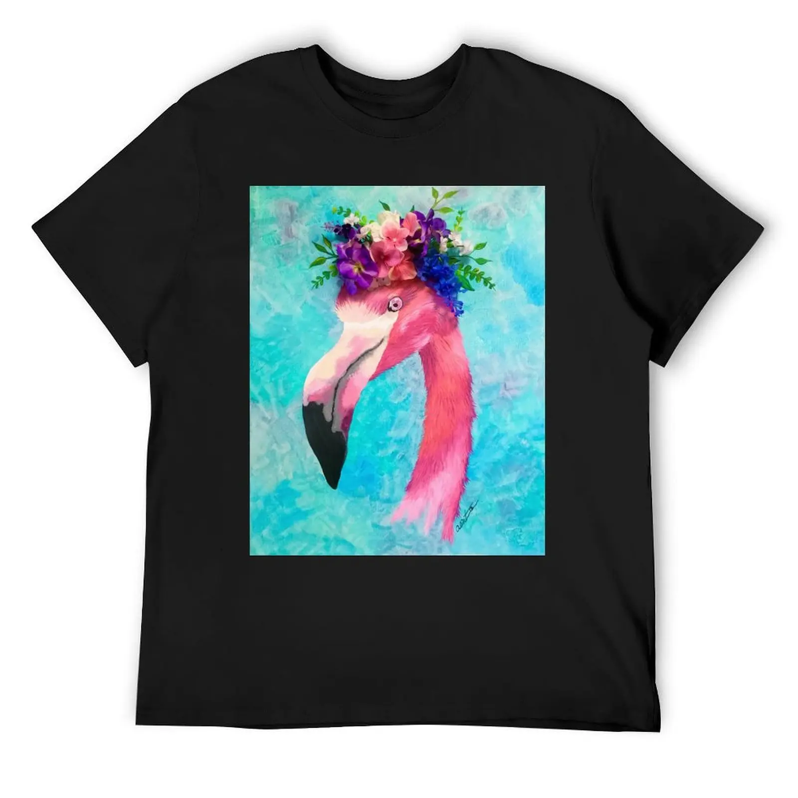 

Flamingo T-Shirt customs sports fans quick-drying customs design your own mens graphic t-shirts