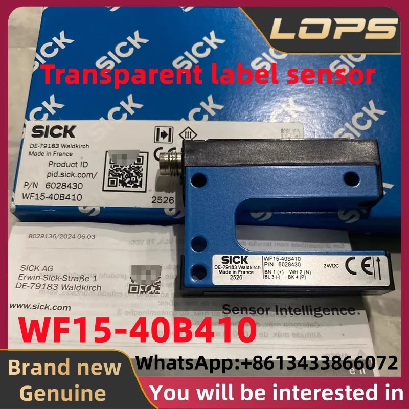 WF15-40B410 Brand new original SICK Transparent label sensor, large quantity in stock, welcome to consult