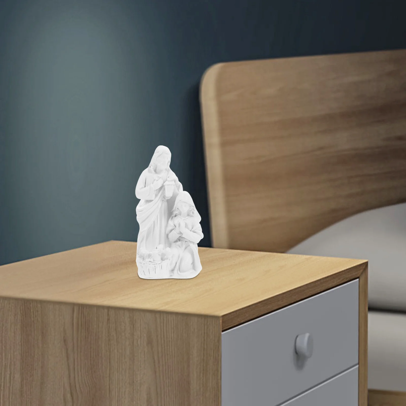 

Resin Jesus Nativity Statue Miniature Baby Jesus Sculpture Home Office Religious Display Religious Decors Resin Sculpture Statue