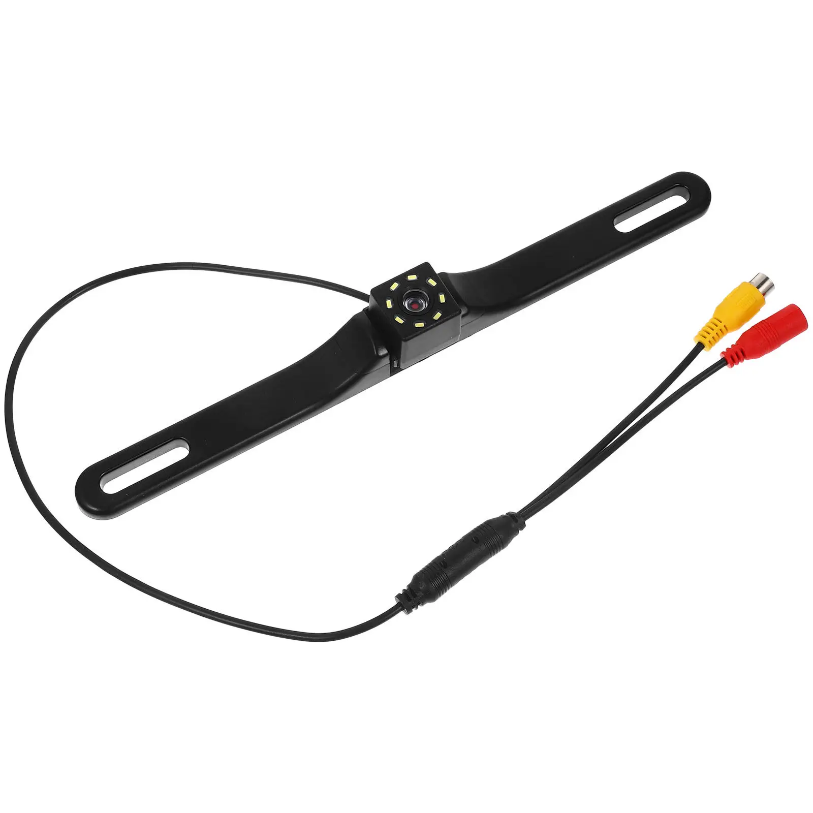 Car Rearview Camera 8 LED Night Vision Splashproof License Plate Backup Camera for Reverse Parking Safety