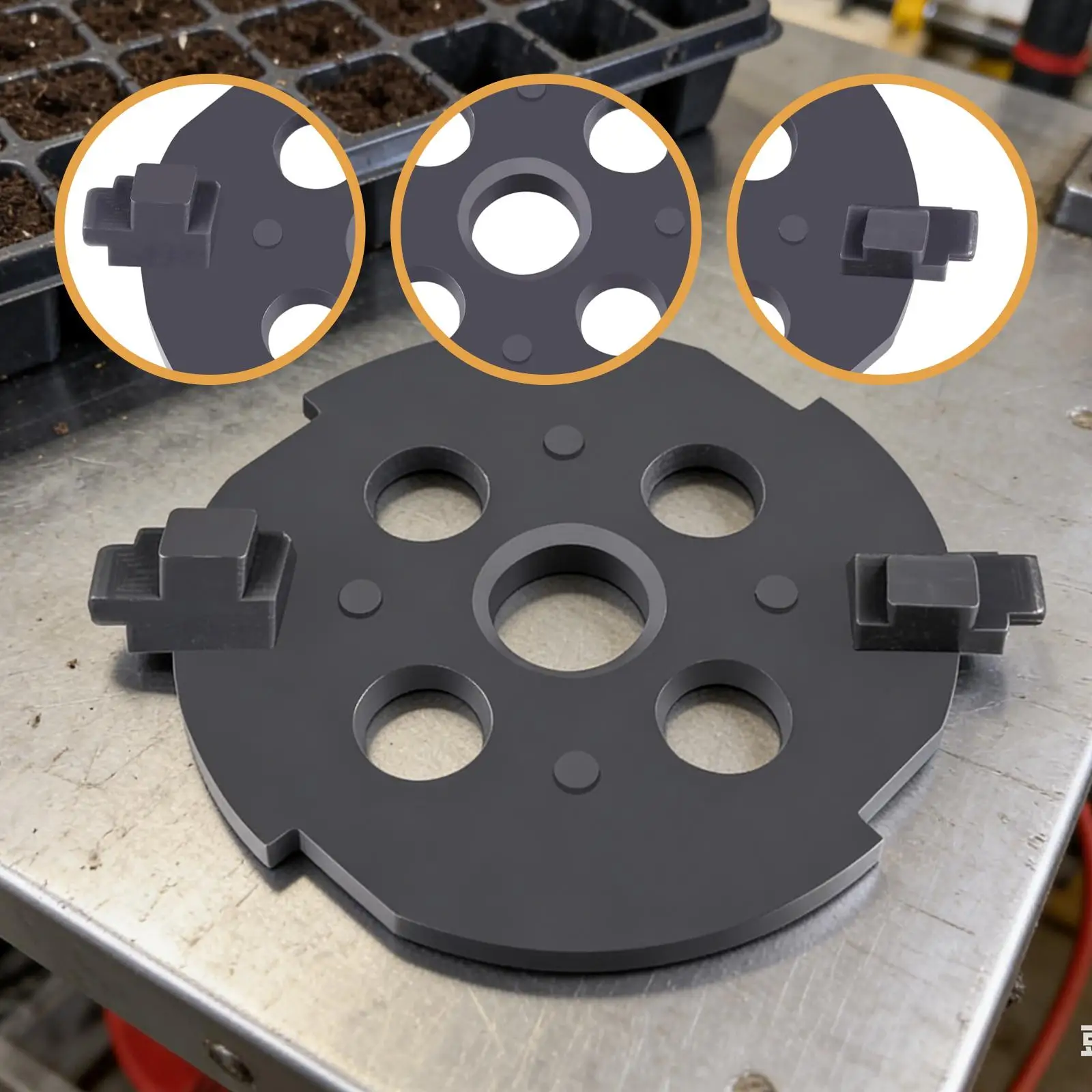 Seeding Plate Adaptor Easy to Use Plastic Planting Tool for Gardening Kit Even Seeding Spacing and Coverage