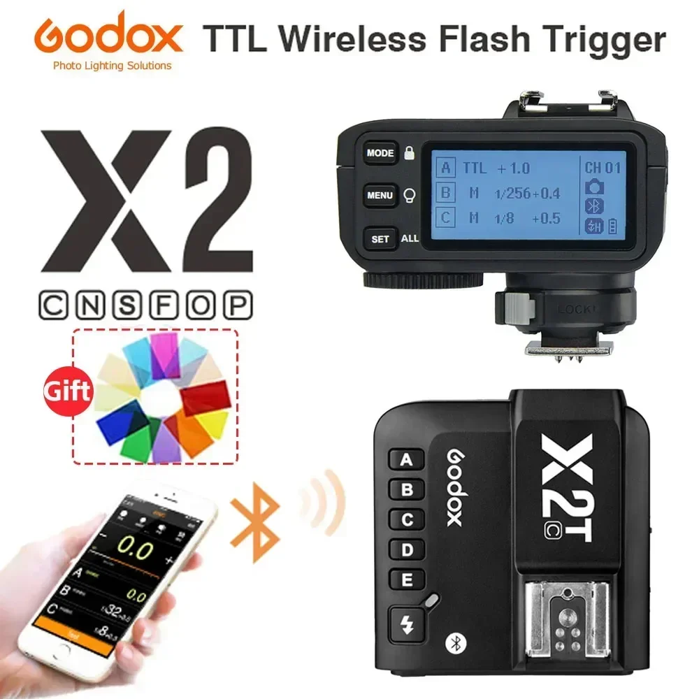 Godox X2T-C X2T-N X2T-S X2T-O X2T-F X2T-P TTL 1/8000s HSS Wireless Flash Trigger Transmitter for Canon Nikon Sony Fuji Olympus