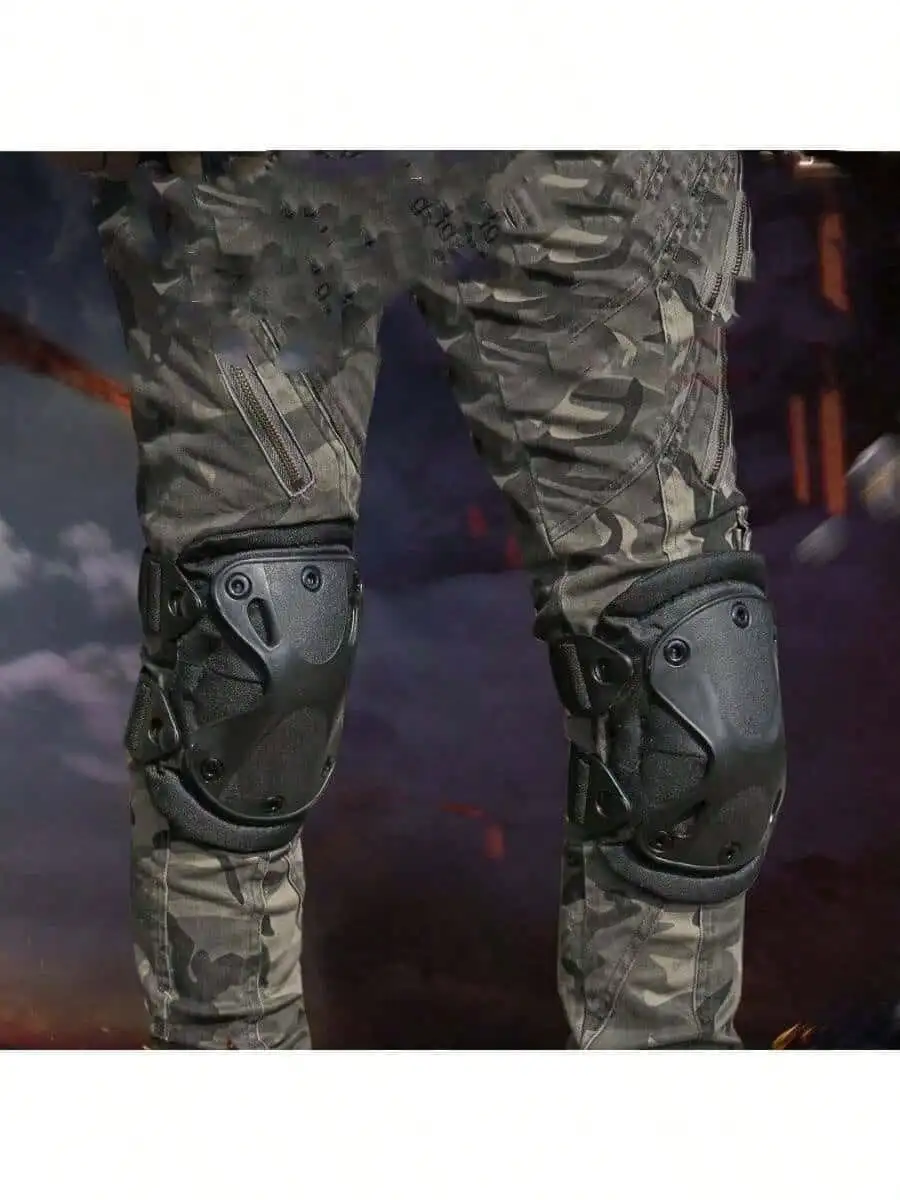 전술용 무릎 보호대 팔꿈치 보호대 CS 군용 보호대 아미 에어소프트 야외 스포츠 사냥 무릎 보호대 안전 무릎 보호 장비