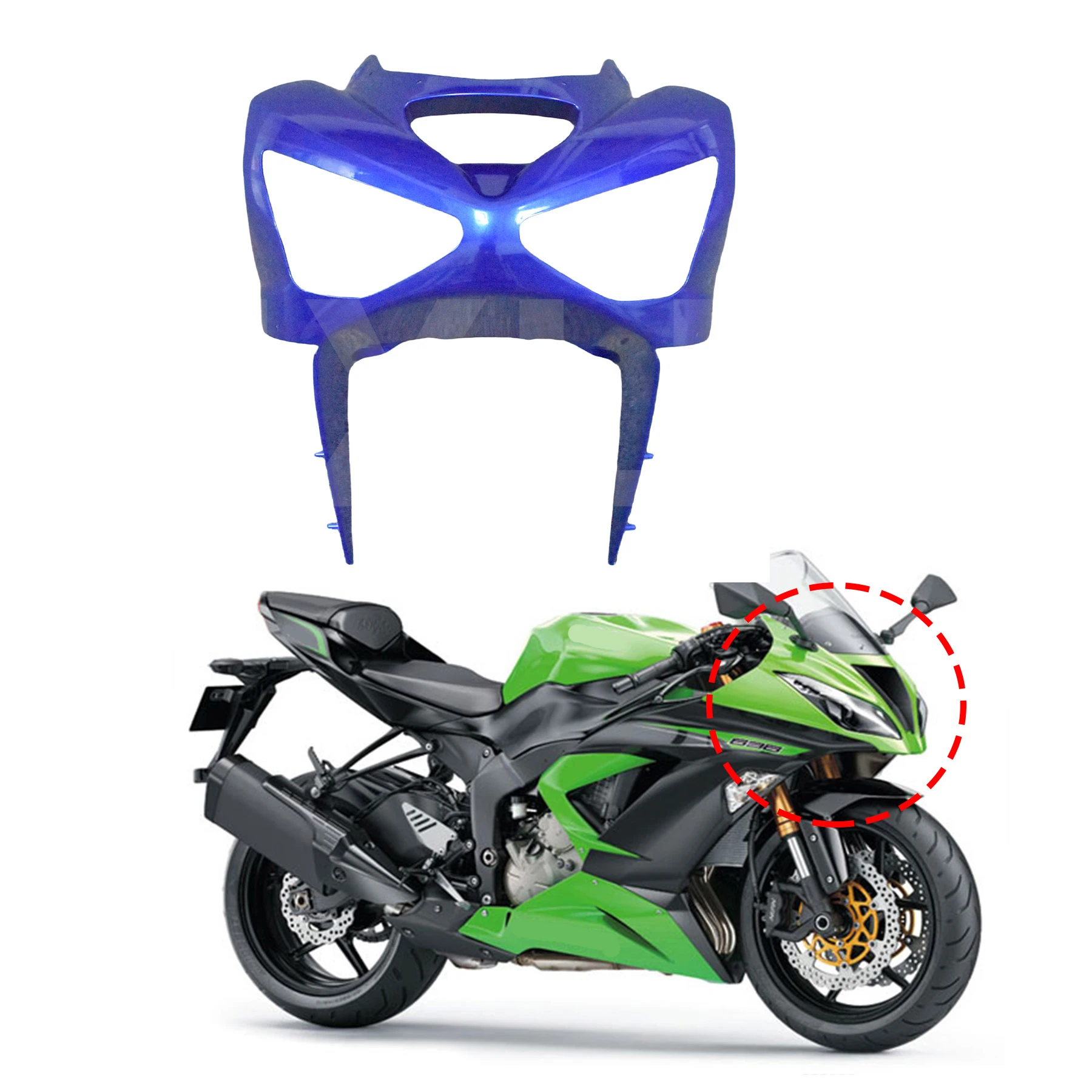 For 2003 2004 KAWASAKI ZX-6R Motorcycle Rear Upper Tail Seat Cover Fairing 03 04 New ABS Plastic Cowl Accessories