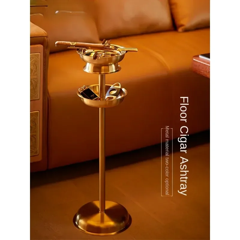 Floor-to-ceiling vertical cigar ashtray, stainless steel removable, easy to clean, easy to move