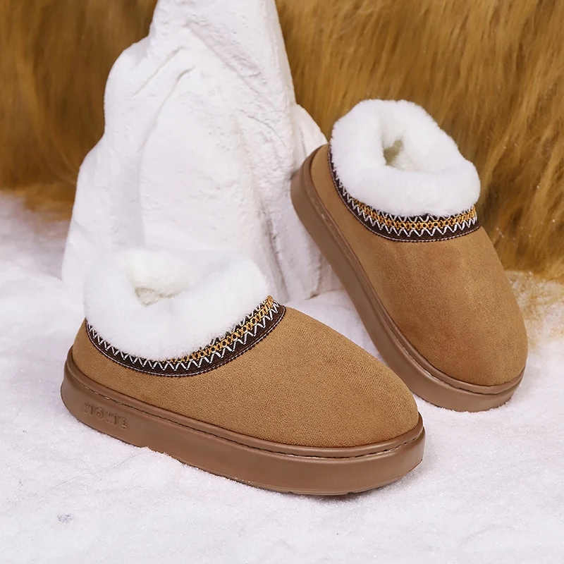

Пушистые женские тапочки, домашние зимние ботильоны, женские повседневные плюшевые роскошные дизайнерские туфли на платформе, женские домашние и уличные шлепанцы