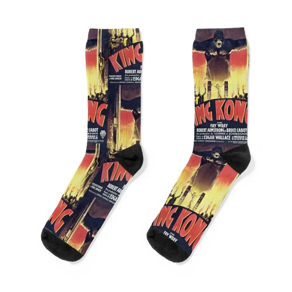 

Original King Kong Movie Poster Socks New year's floor Socks Ladies Men's