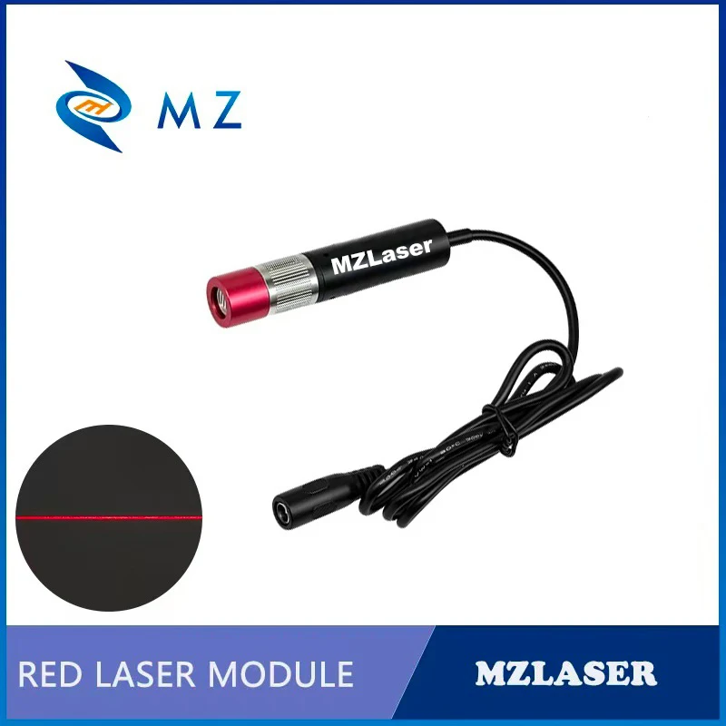 Adjustable Focusing Red Line Laser Module D16mm 650nm 10mW 20mW 30mW 50mW 100mW 5V 12V 24V for Woodworking Parts with Adapter
