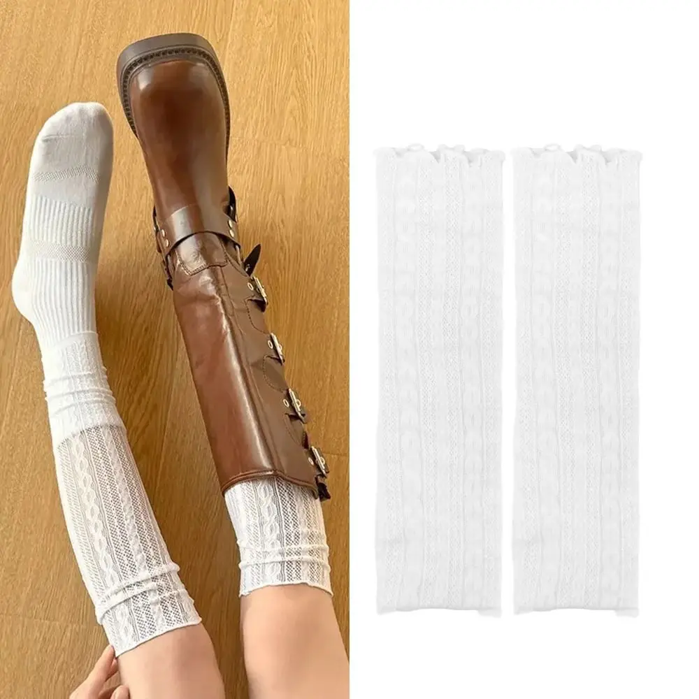 

Lace Ruffle Lace Leggings Kawaii Style Mesh Fabric Mesh Leg Warmers Sleeve Cover Boot Cuffs Thin Socks Girls Fashion