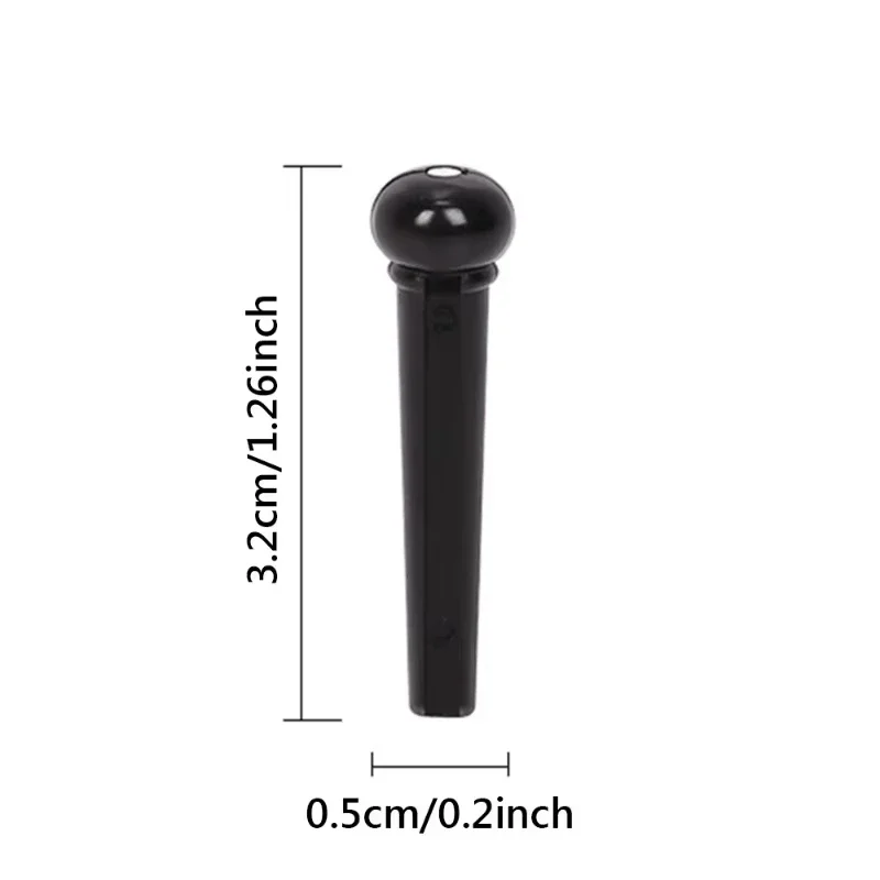 6Pcs Classic Guitar Bridge Pins Plastic Universal String Mounting Fasteners For Folk Guitar