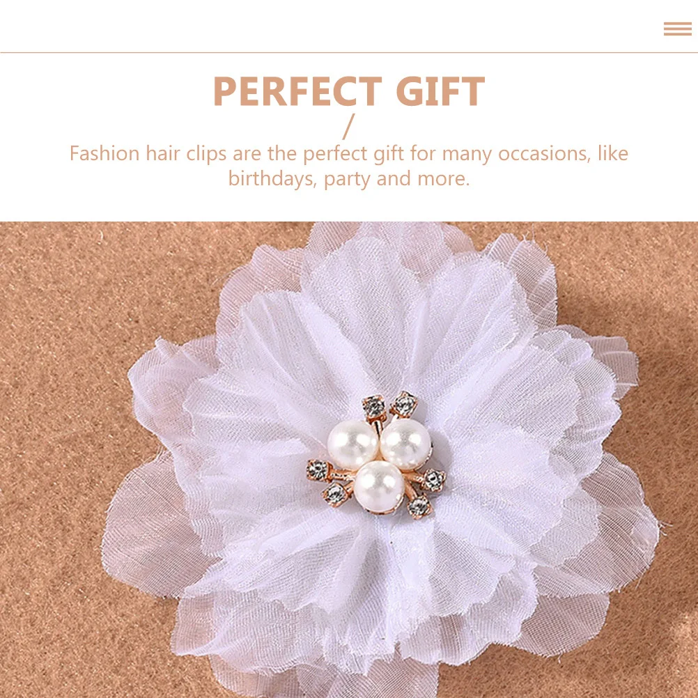

6pcs Flower Shaped Hair Clips Rhinestone Bang Clip For Women Hairdressing Floral Design Headdress Hair Styling Tool