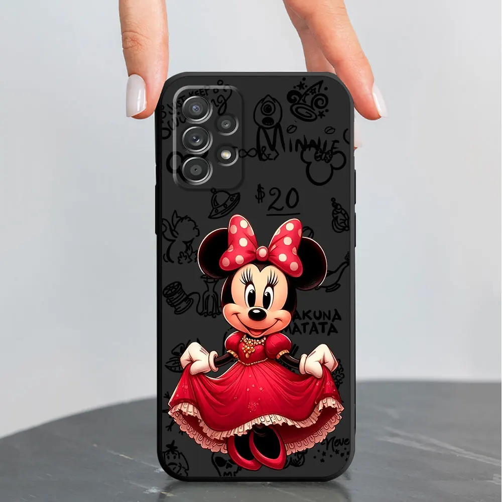 Funda de teléfono para Samsung Galaxy A71, A05, A05s, A20e, A01, A51, A04e, A41, A04s, A50, A03 Core, A70, A03s, A31, Disney, Minnie Mouse Red