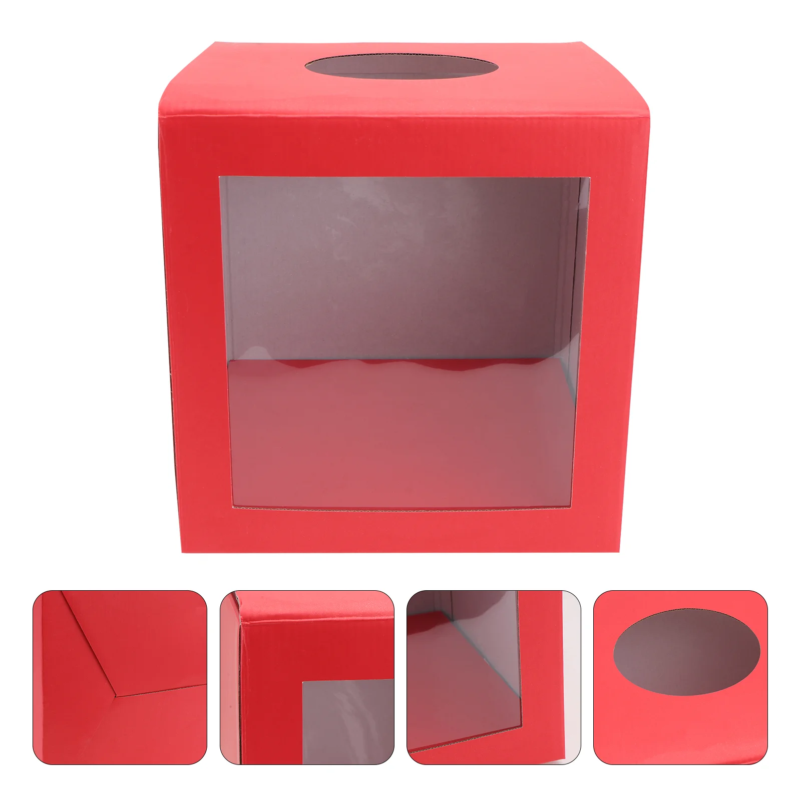 

1PC Multi-purpose Box Simple Draw Prize Box Annual Meeting Game Prop (Red) Draw Box Game Box Lottery Box for Party