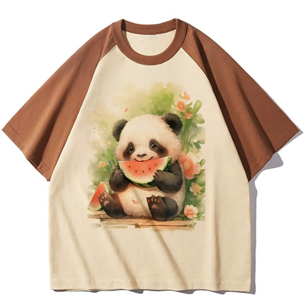 Panda tshirt teen Pastel aesthetic 80s Psychedelic 2000s Digital t-shirt Trendy harajuku Comfortable hip hop Punk Grunge